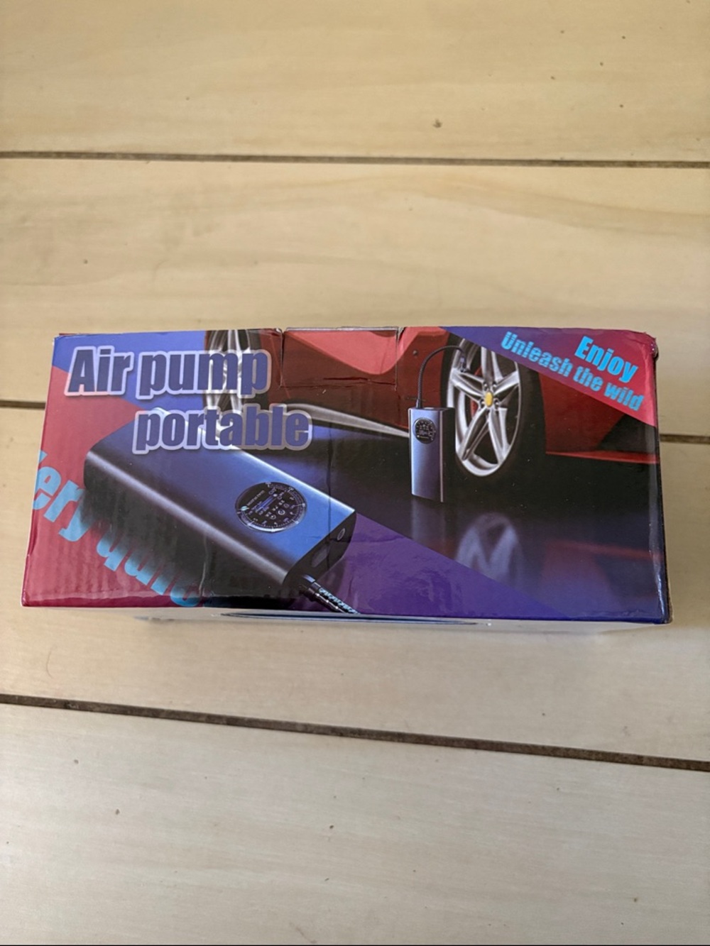 Portable Black Air Pump with Built-In Gauge
